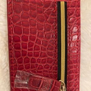 B-low the Belt croc card case